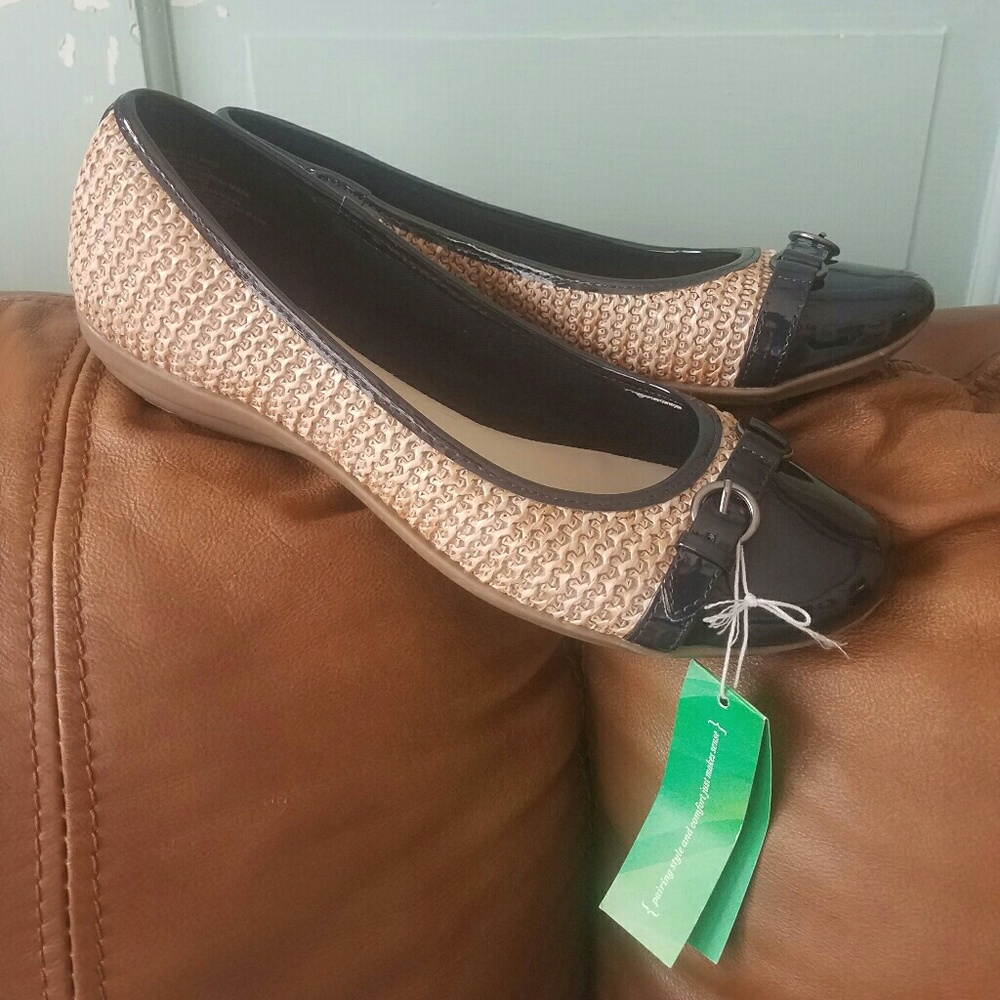 Sole (sense)ability Navy Buckle Flats